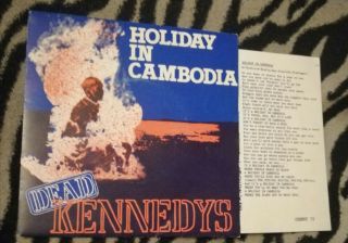 Dead Kennedys Holiday In Cambodia 7 " Vinyl,  Insert Rare Punk 1980 Burning Monk