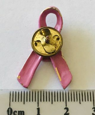 McDonalds Pink Ribbon Breast Cancer Advertising Pin Badge Rare Vintage (A6) 2