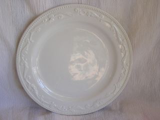 Mesa International White Embossed Large Dinner Plate Dish Charger Msa8 Rare A