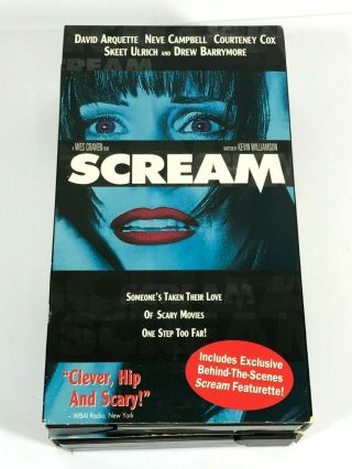 Scream (vhs,  1997) Rare Oop Exclusive Blue Courtney Cox Cover Art
