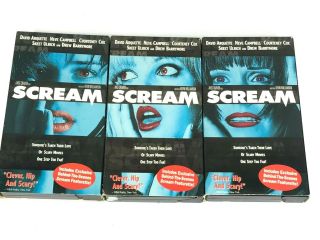 SCREAM (VHS,  1997) RARE OOP Exclusive Blue Courtney Cox Cover Art 3