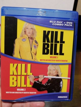 Kill Bill Vol.  1 & 2 (blu - Ray/dvd 4 - Disc Set) Rare