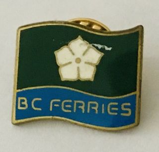 Bc Ferries British Columbia Boat Vessel Souvenir Pin Badge Rare Vintage (n21)