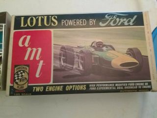 Lotus Gran Prix Amt Model Kit 1/25 Scale Opened Rare Nearly Complete