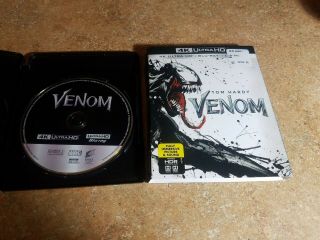 Venom (4k Ultra Hd,  2018) Rare Slipcover -