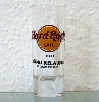 Rare Hard Rock Cafe Bali Grand Relaunch 2013 Shot Glass