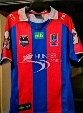 Newcastle Knights Rugby League Shirt Isc Xl Player Fit Rare Nrl