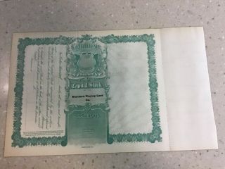 Early 1900’s Rare Stock Certificate Standard Playing Card Company 3