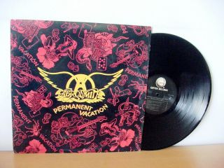 Aerosmith " Permanent Vacation " Rare Vinyl Lp 1987 (geffen Ghs 24162)