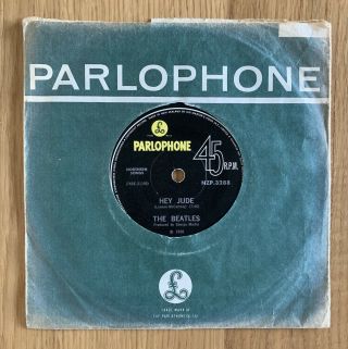 The Beatles / Hey Jude - Parlophone Vinyl 7” Zealand 1st 1968 Rare Sleeve