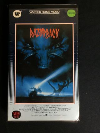 Razorback 1984 Rare Clam Shell Big Box Vhs Horror Vhs Warner See Store