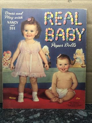 Real Baby 1940 Paper Doll Book - Merrill 3481 - Rare Uncut
