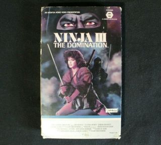 Ninja Iii The Domination Vhs Rare Oop 1984 Mgm Sho Kosugi Lucinda Dickey Big Box