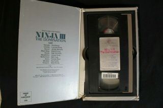 Ninja III The Domination VHS Rare OOP 1984 MGM Sho Kosugi Lucinda Dickey BIG BOX 2