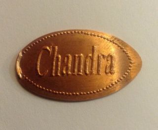 Rare Chandra Name Elongated Zinc Penny