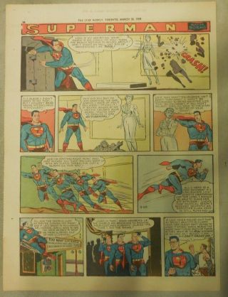 Superman Sunday Page 1013 By Wayne Boring From 3/29/1959 Tabloid Size Rare
