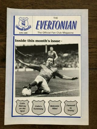 Rare " The Evertonian " June 1989 Everton Fc 1988/89 Paper/brochure Memorabilia