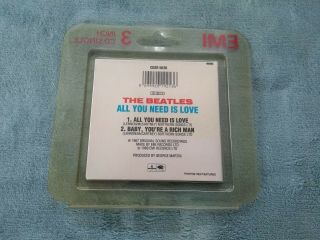 THE BEATLES ALL YOU NEED IS LOVE RARE 1989 3 INCH CD IN EMI PLASTIC WRAP 2