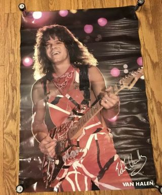 Vintage Rare 1983 Van Halen Poster Rock Band Artist 6494