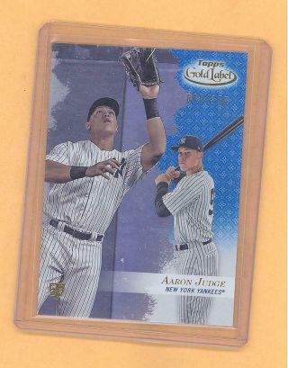 Aaron Judge 2017 Topps Gold Label Blue Parallel Rookie Card D /150 Yankees Rare