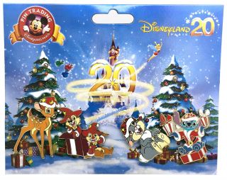 2012 Disney Noel Christmas 20th Anniversary Set Of 4 Pins Rare W6