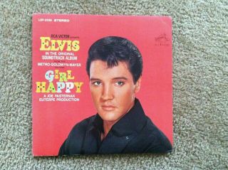 Elvis Presley [vinyl] Girl Happy Lp Rare Rca Deep Groove Vg,  Vg,