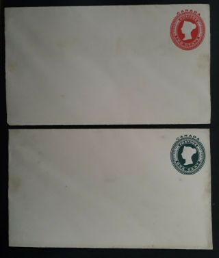 Rare C.  1900 Canada Queen Victoria Stamped Envelopes