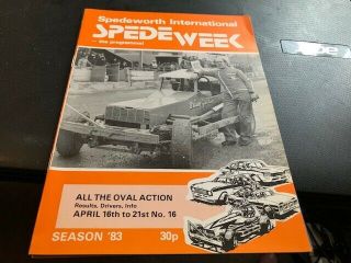 Spedeworth - - - Spedeweek - - - Programme - - - No 16 - - - April 16 - 21 1983 - - - Rare