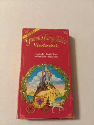 Grimms Fairy Tales Video Story Book Vhs,  Rare