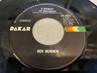 Ben Monroe - Since You Came Into My Life - Rare Northern Soul Dakar 45 Ex,