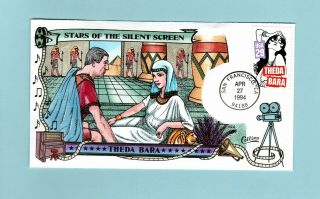 U.  S.  Fdc 2827 Rare Collins Cachet - Theda Bara From Silent Screen Stars