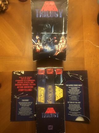 Rare Vintage Star Wars Trilogy Theatrical Vhs Tapes Cbs Fox Box Set
