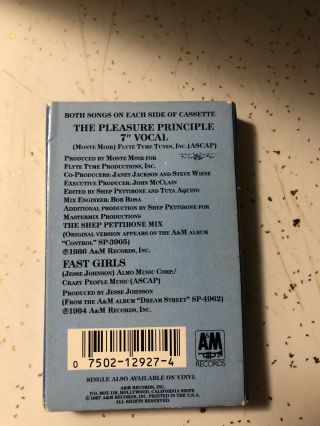 Janet Jackson The Pleasure Principle 2 track Cassette Single Very Rare 2