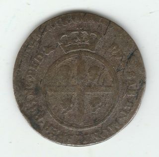 1768 Italian States Sardinia 1/2 Reale Silver Billon Very Rare