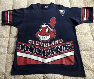 Vintage 1995 Cleveland Indians Chief Wahoo Salem Brand Shirt,  Xl,  Rare,  90s,  Retro