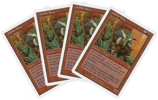 Goblin King [4x X4] 7th Edition Nm - M Red Rare Magic The Gathering Cards Abugames