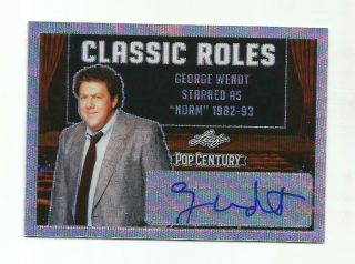 George Wendt Auto 2019 Leaf Classic Roles Wave Refractor Norm Cheers Rare Sp