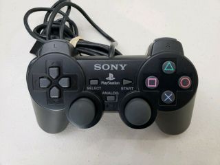 Sony Playstation 2 Ps2 Controller Black Oem Scph - 10520 Non Dual Shock Rare