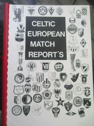 Very Rare Celtic European Match Records (book)