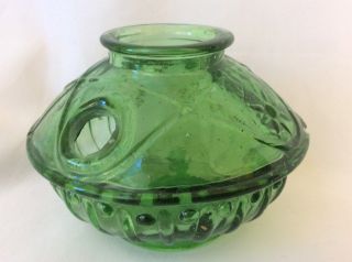 Par A Sol Parasol Vintage Green Hummingbird Feeder Nectar Chipped Glass Rare