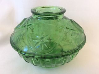 Par a sol Parasol Vintage Green Hummingbird Feeder Nectar Chipped Glass Rare 2