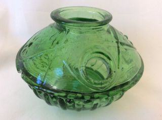 Par a sol Parasol Vintage Green Hummingbird Feeder Nectar Chipped Glass Rare 3
