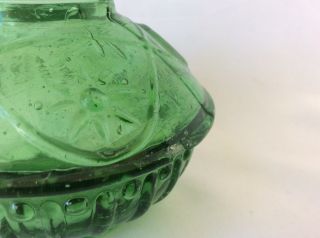 Par a sol Parasol Vintage Green Hummingbird Feeder Nectar Chipped Glass Rare 5