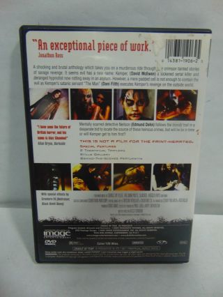 Cradle of Fear RARE OOP Image Entertainment DVD Dani FIlth,  David McEwen 2