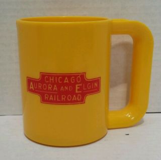 Vintage Rare Ingrid Chicago Aurora Elgin Railroad Cup Advertising