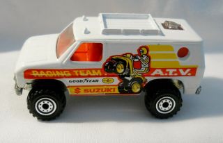Vintage Rare 1977 Hot Wheels Racing Team Suzuki Atv Baja Breaker Van White Nm - Mt