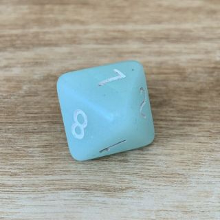 Chessex Glo - Dice Ghostly Green D8 Oop Rare Dice