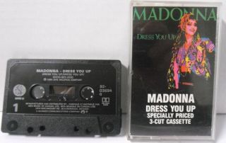 Madonna Dress You Up 3 Cut Cassette Tape Rare Canadian Release