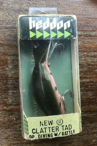 Vintage Heddon Clatter Tad Fishing Lure W/rare Box &insert -