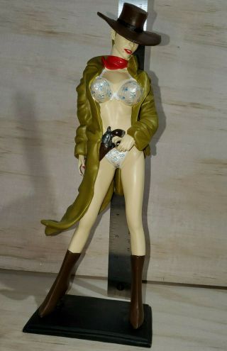Rare 1/6 Scale Sexy Cowgirl Resin Statue Hard To Find